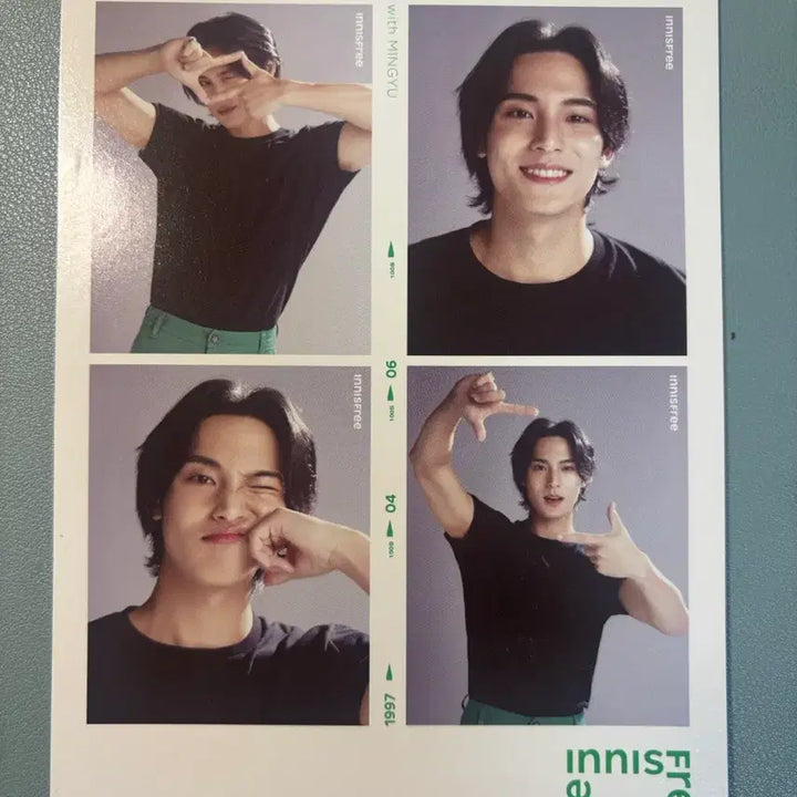 [BUNJANG] SEVENTEEN Mingyu Innisfree 4-Cut Photo + Folding Photo / 세븐틴 민규 이니스프리 네컷+폴딩 포토