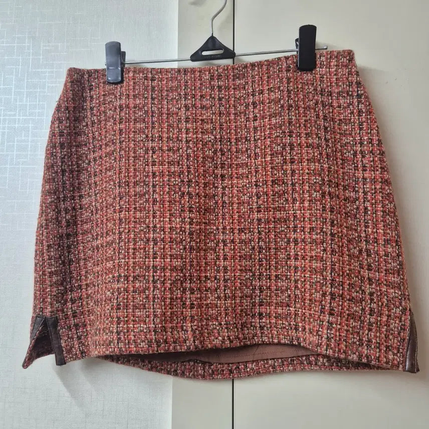 [BUNJANG] Sisley Tweed Mini Skirt Brown Alpaca Blend / 시슬리 트위드 미니 스커트 브라운 모 알파카 혼방