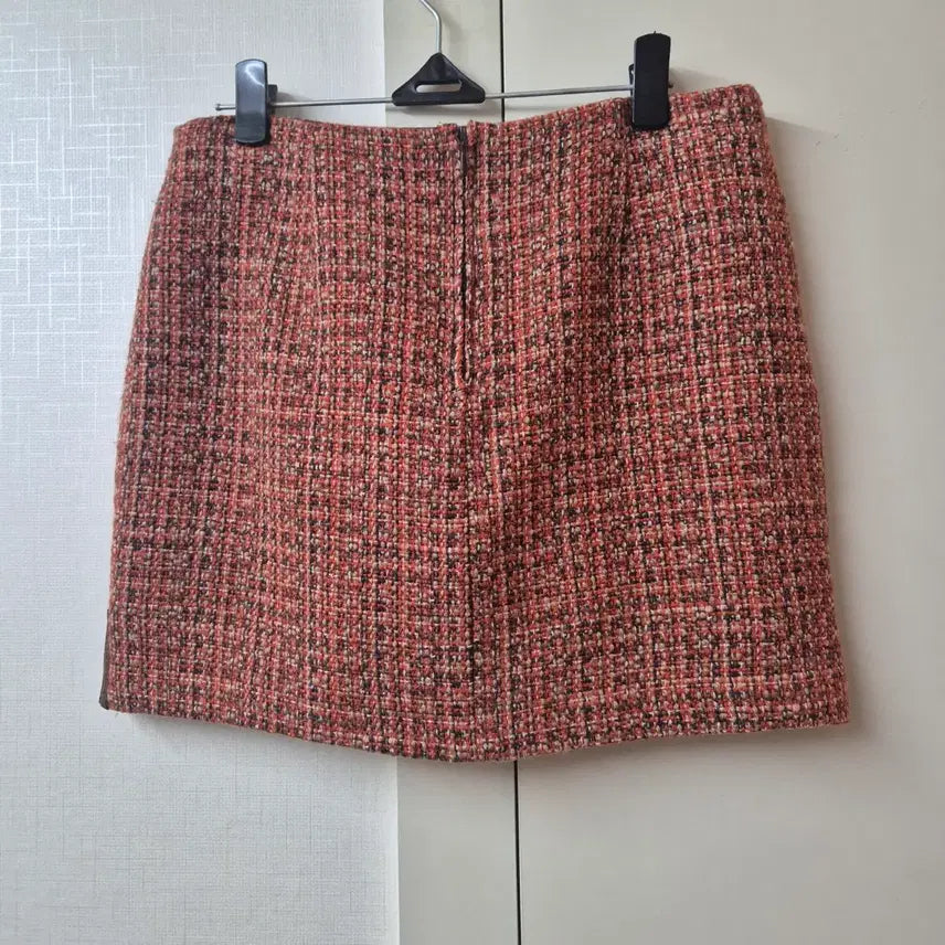 [BUNJANG] Sisley Tweed Mini Skirt Brown Alpaca Blend / 시슬리 트위드 미니 스커트 브라운 모 알파카 혼방