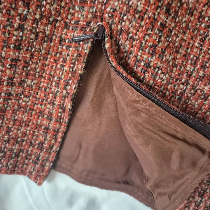 [BUNJANG] Sisley Tweed Mini Skirt Brown Alpaca Blend / 시슬리 트위드 미니 스커트 브라운 모 알파카 혼방