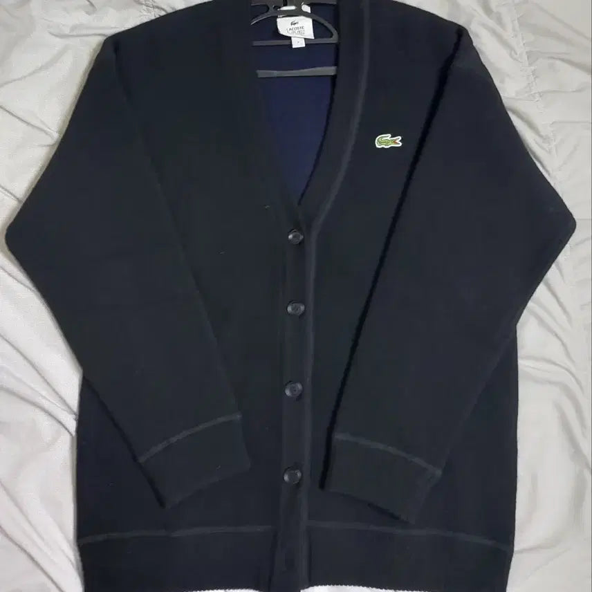 [BUNJANG] Lacoste Wool V-Neck Cardigan (S90) Unisex / 라코스테울 브이넥 가디건 S90 남여공용