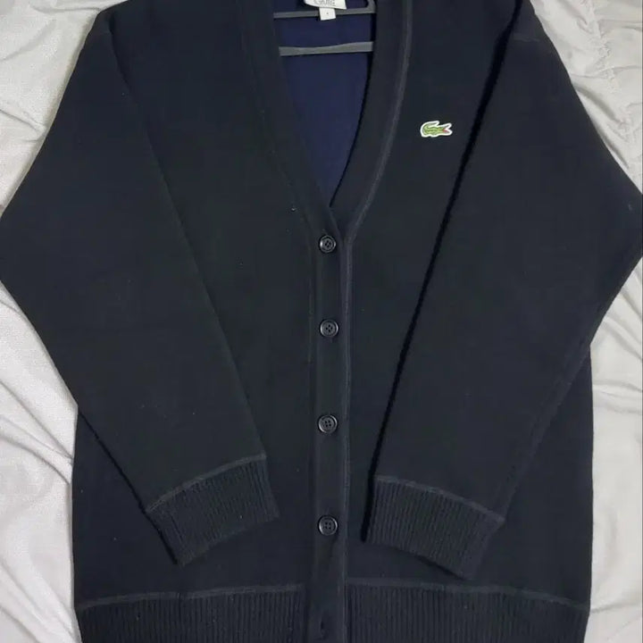 [BUNJANG] Lacoste Wool V-Neck Cardigan (S90) Unisex / 라코스테울 브이넥 가디건 S90 남여공용