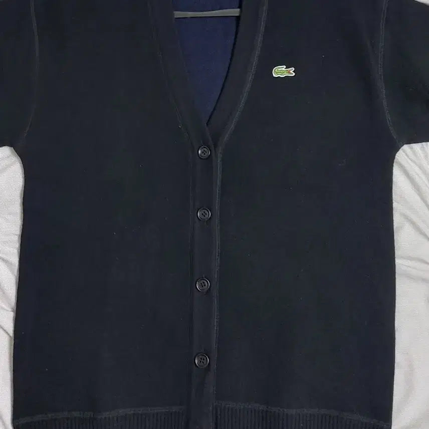 [BUNJANG] Lacoste Wool V-Neck Cardigan (S90) Unisex / 라코스테울 브이넥 가디건 S90 남여공용