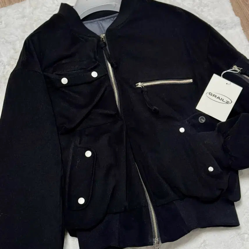 [BUNJANG] Grails Multi-Zipper Bomber Jacket Set / 그레일즈 멀티 지퍼 봄버 자켓 셋업