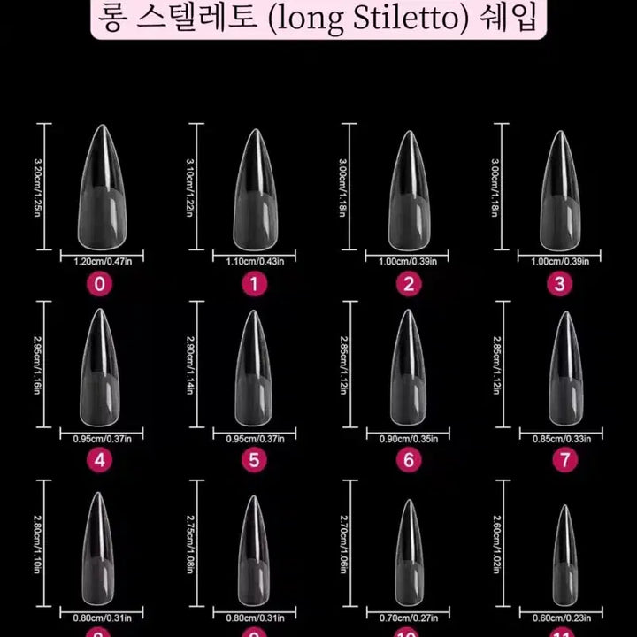 [BUNJANG] Handmade Nail Tips / 악마키티리본하트 수제 네일팁 <3