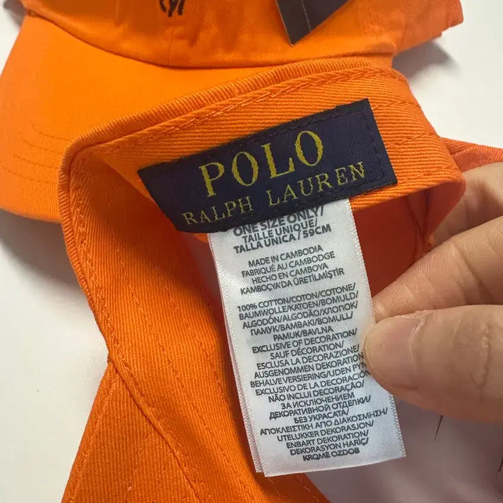 [BUNJANG] Polo Ralph Lauren Orange Ball Cap / 새상품 폴로 랄프로렌 볼캡 free