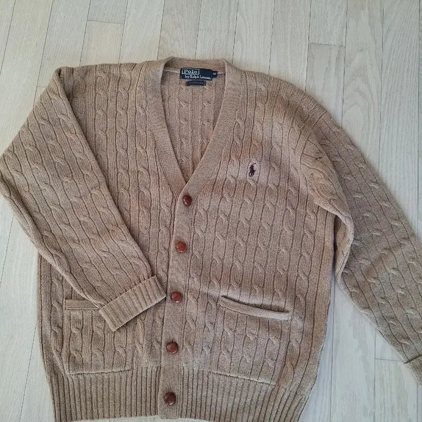 [BUNJANG] Polo Ralph Lauren Cable Knit Cardigan / 폴로랄프로렌 꽈배기 가디건 90