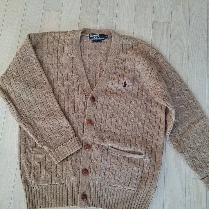 [BUNJANG] Polo Ralph Lauren Cable Knit Cardigan / 폴로랄프로렌 꽈배기 가디건 90