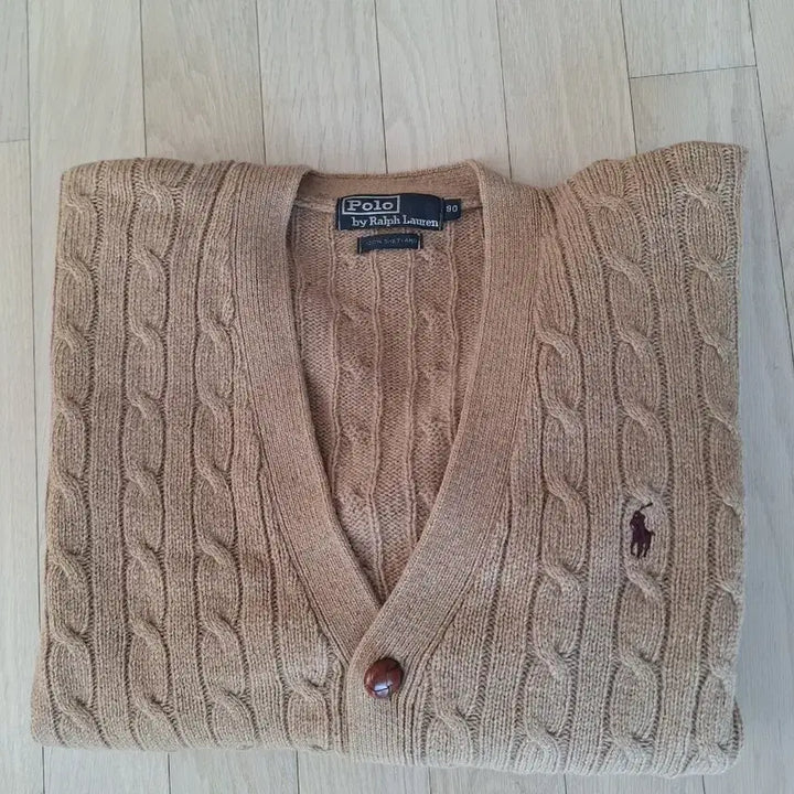 [BUNJANG] Polo Ralph Lauren Cable Knit Cardigan / 폴로랄프로렌 꽈배기 가디건 90