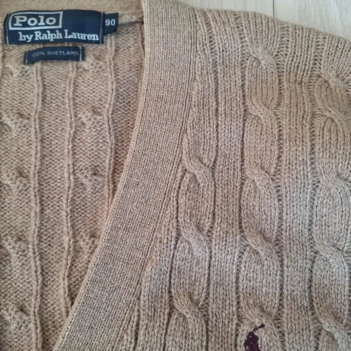 [BUNJANG] Polo Ralph Lauren Cable Knit Cardigan / 폴로랄프로렌 꽈배기 가디건 90