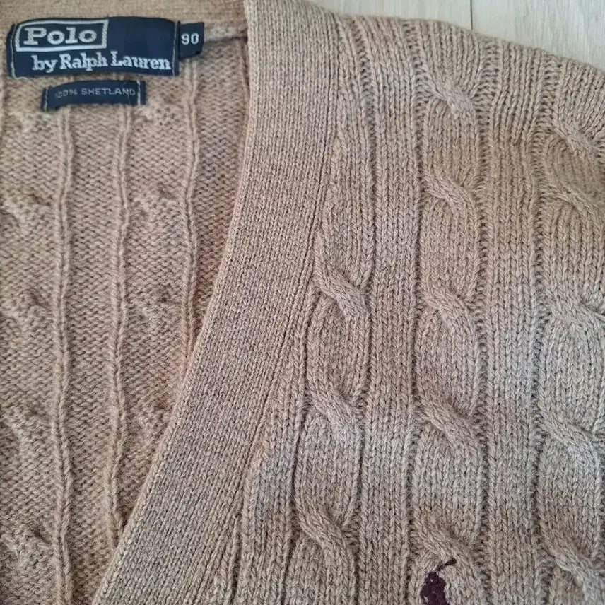 [BUNJANG] Polo Ralph Lauren Cable Knit Cardigan / 폴로랄프로렌 꽈배기 가디건 90