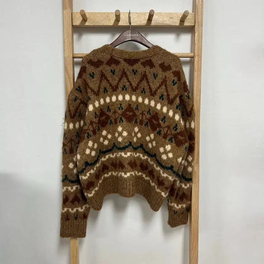 [BUNJANG] ZARA Jacquard Wool Alpaca Knit Cardigan / 자라 자카드 울 알파카 니트 가디건