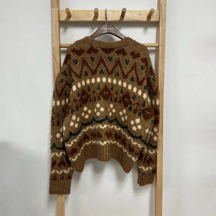 [BUNJANG] ZARA Jacquard Wool Alpaca Knit Cardigan / 자라 자카드 울 알파카 니트 가디건