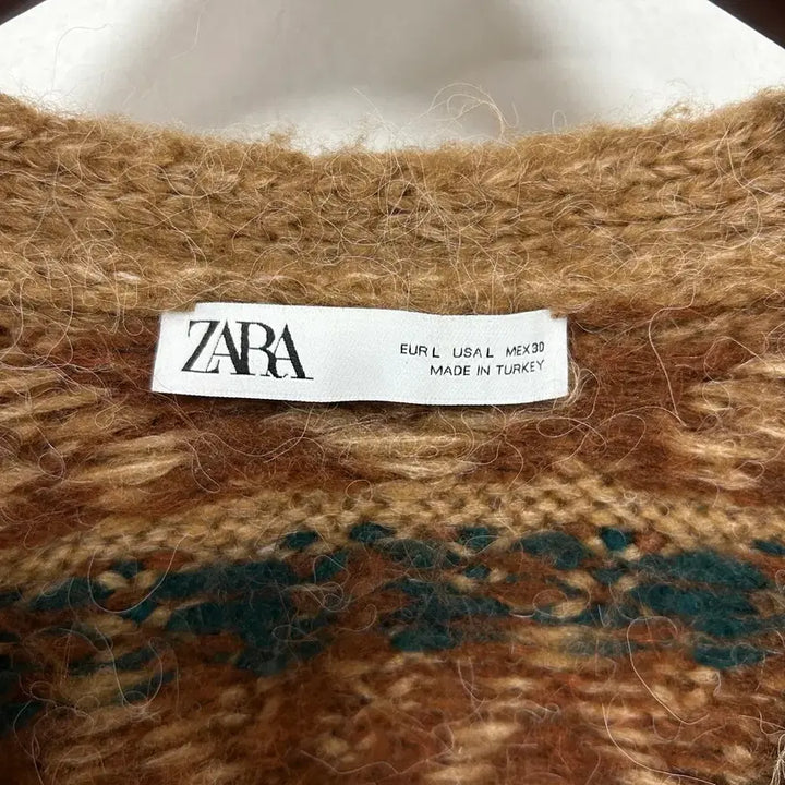 [BUNJANG] ZARA Jacquard Wool Alpaca Knit Cardigan / 자라 자카드 울 알파카 니트 가디건