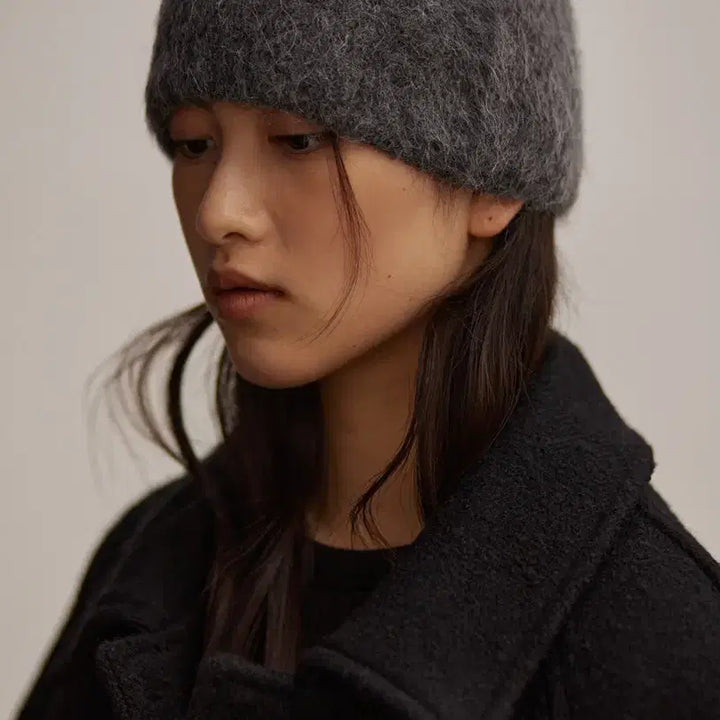 [BUNJANG] Mango Please SURI Alpaca Beanie Deep Gray / 망고매니플리즈 수리 알파카 비니 딥그레이