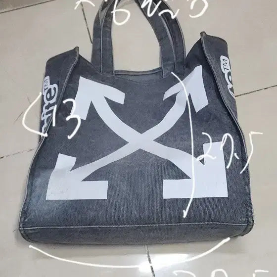 [BUNJANG] Off-White Canvas Tote Bag / 오프화이트 캔버스백 토드백