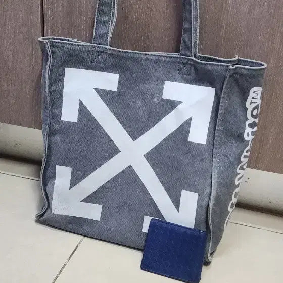 [BUNJANG] Off-White Canvas Tote Bag / 오프화이트 캔버스백 토드백