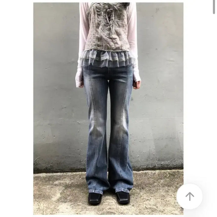 [BUNJANG] Green C Bootcut Denim Pants S / (새상품)그린씨 라인 부츠컷 데님팬츠 S