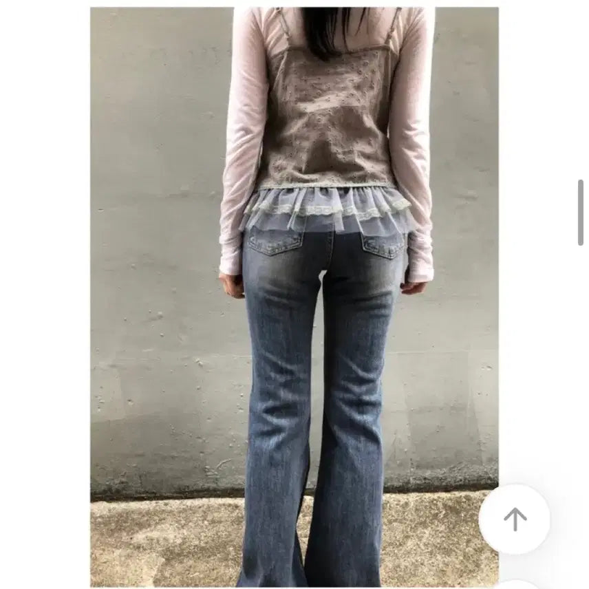 [BUNJANG] Green C Bootcut Denim Pants S / (새상품)그린씨 라인 부츠컷 데님팬츠 S