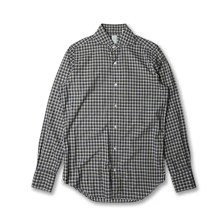 [BUNJANG] Finamore 1925 Napoli Check Handmade Shirt / 피나모레 [Finamore 1925] 나폴리 체크 핸드메이드 셔츠