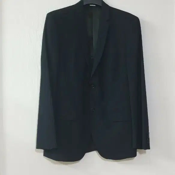 [BUNJANG] Calvin Klein Wool Blend Navy Striped Jacket / 캘빈클라인 모직 스판 자켓