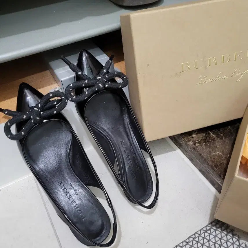 [BUNJANG] Burberry Ribbon Slingback / 버버리 리본 슬링백