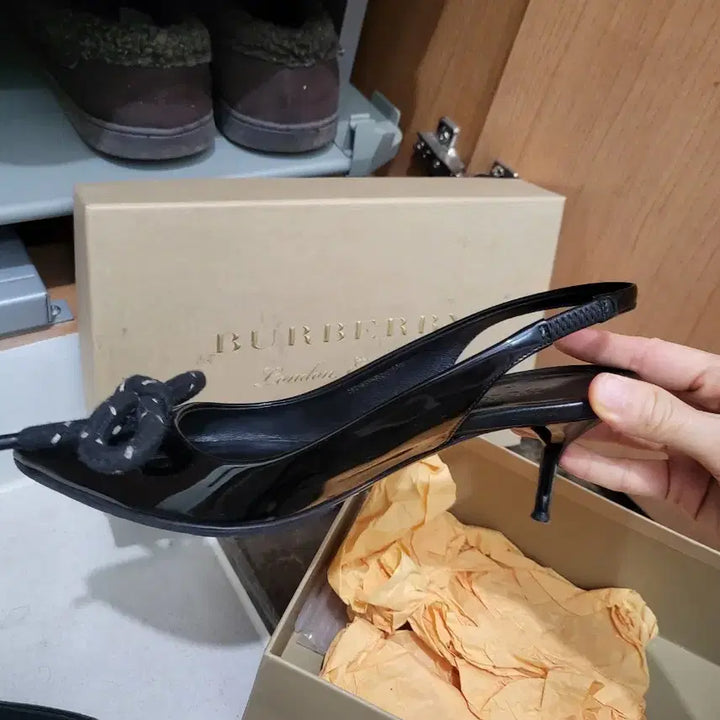 [BUNJANG] Burberry Ribbon Slingback / 버버리 리본 슬링백