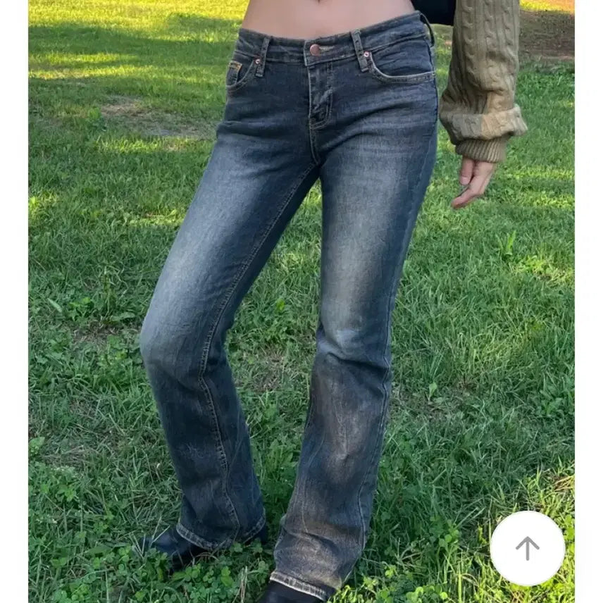 [BUNJANG] Andle Ash Low Rise Bootcut Denim S / 앤들리 애쉬 로우라이즈 부츠컷 데님 S