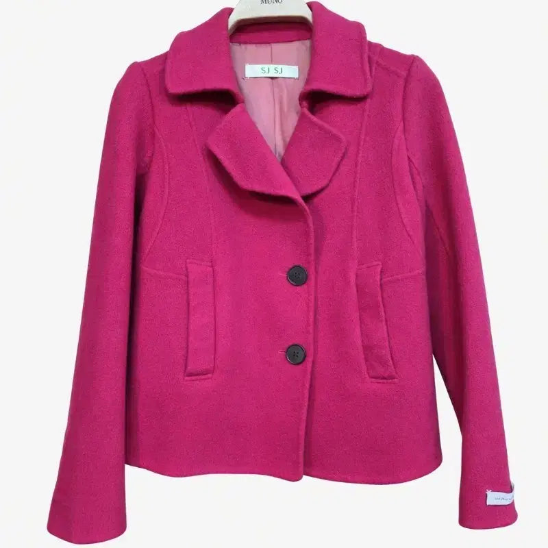[BUNJANG] SJ SJ Wool Handmade Jacket (Pink) / SJ SJ 핸드메이드 울 자켓 (핑크)