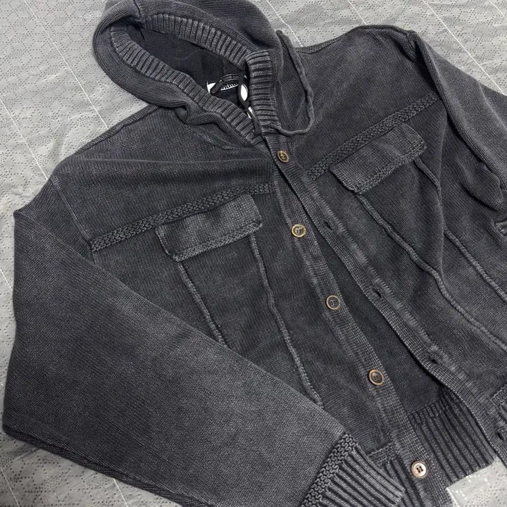 [BUNJANG] Pigment Hooded Cardigan Jacket / (새상품)피그먼트 후드 가디건 자켓