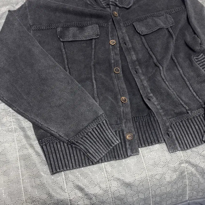 [BUNJANG] Pigment Hooded Cardigan Jacket / (새상품)피그먼트 후드 가디건 자켓