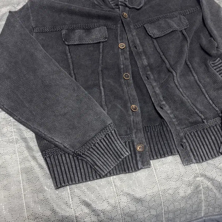 [BUNJANG] Pigment Hooded Cardigan Jacket / (새상품)피그먼트 후드 가디건 자켓