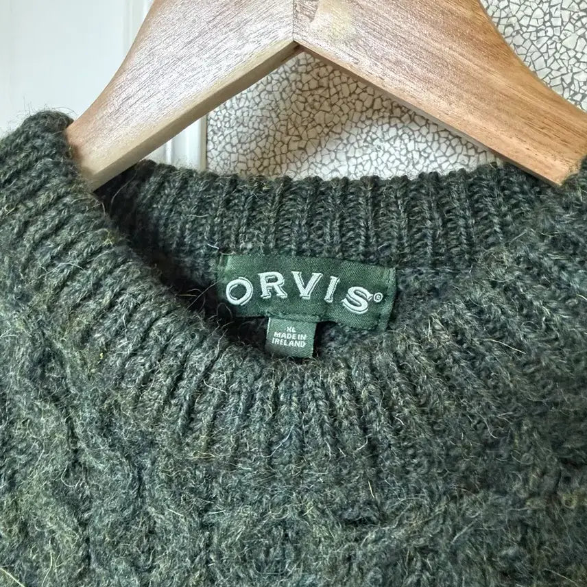 [BUNJANG] Orbis Fisherman Wool Knit XL / 오르비스 피셔맨 울 니트 XL Made in Irelan