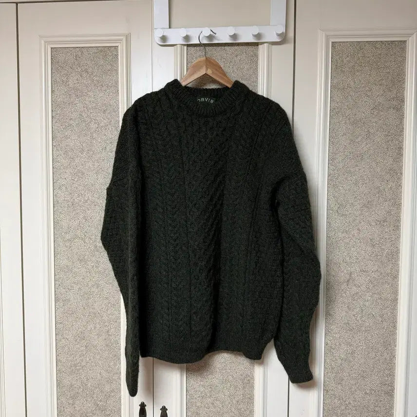 [BUNJANG] Orbis Fisherman Wool Knit XL / 오르비스 피셔맨 울 니트 XL Made in Irelan