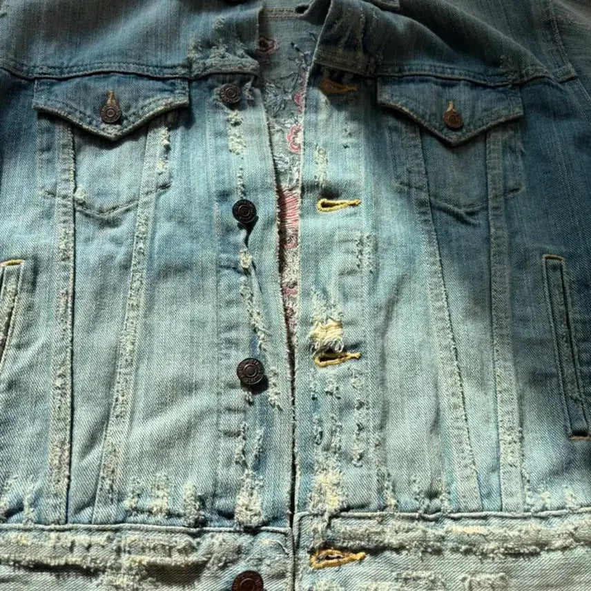 [BUNJANG] Ralph Lauren Denim &amp; Supply Embroidered Denim Jacket / 랄프로렌 데님 앤 서플라이 데님 자수 자켓 여성 55~66사이즈 판매