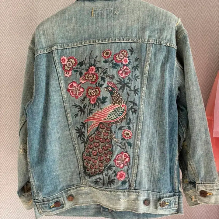 [BUNJANG] Ralph Lauren Denim &amp; Supply Embroidered Denim Jacket / 랄프로렌 데님 앤 서플라이 데님 자수 자켓 여성 55~66사이즈 판매