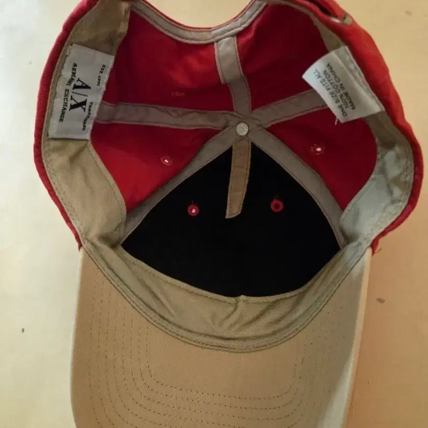 [BUNJANG] Armani Red AX Logo Ball Cap / 알마니 모자