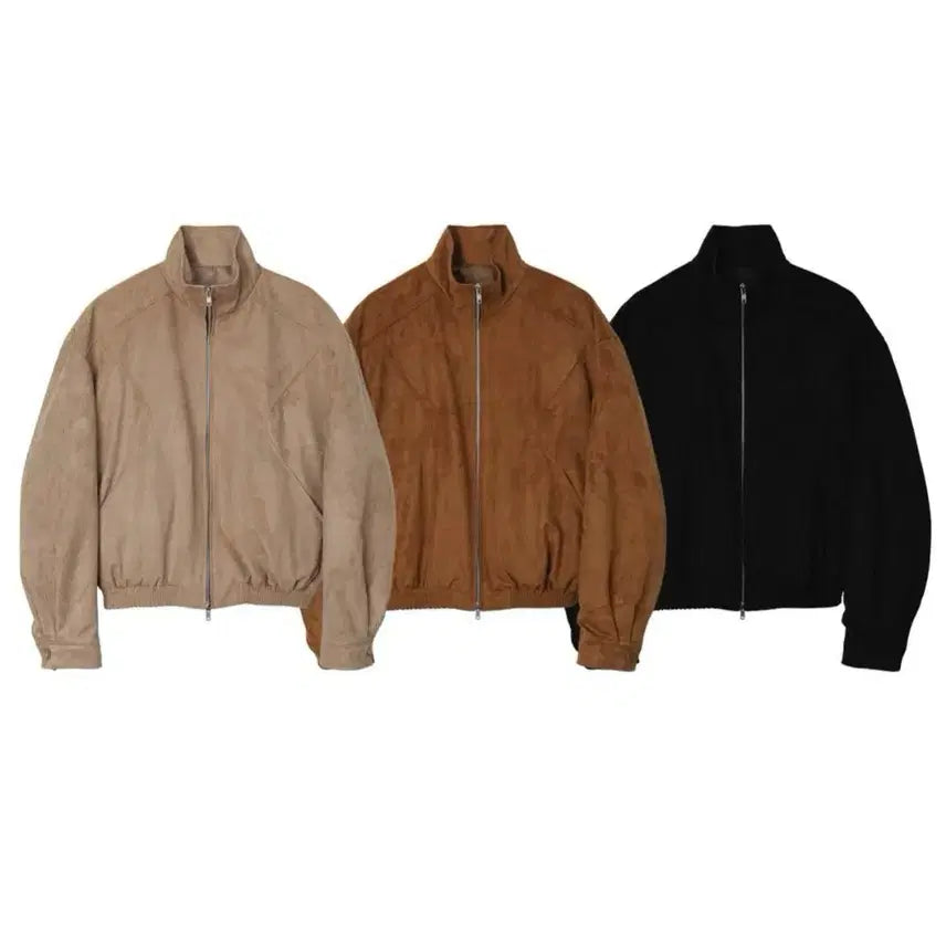 [BUNJANG] Male High Neck Suede Crop Jacket / 남자 어깡 하이넥 스웨이드 크롭 자켓 3컬러