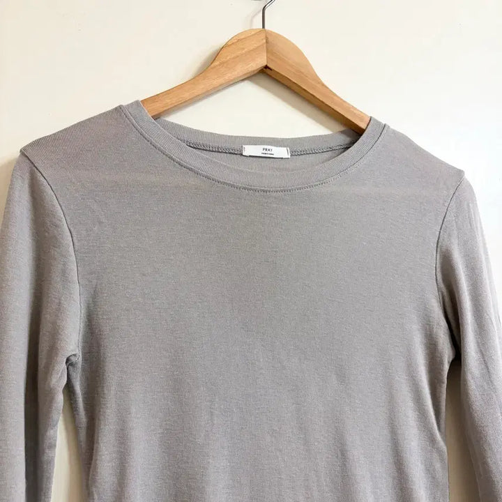 [BUNJANG] Gray Layered Long Sleeve T-shirt / [새상품] 그레이 긴팔 레이어드 티셔츠