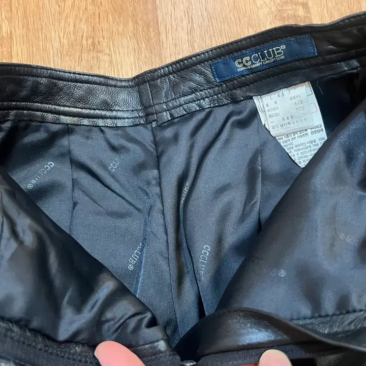 [BUNJANG] CC Club Women's Black Lambskin Leather Slacks / 씨씨클럽 여자 블랙 양가죽바지 가죽슬렉스