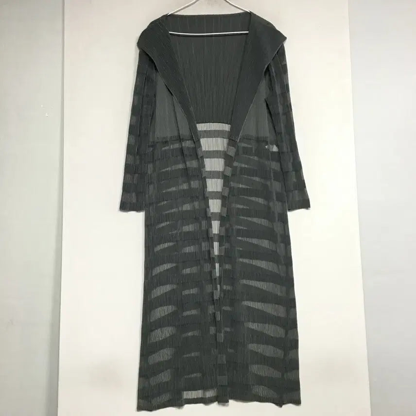 [BUNJANG] Pleats Me Pleated Long Cardigan / 플리츠미 주름 롱 가디건 PLUS