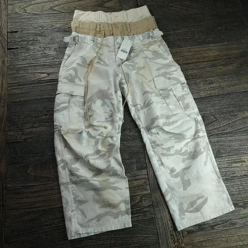 [BUNJANG] PROJECT GR 3-Layered Cargo Pants White Camo / (새상품)프로젝트 GR  3 레이어드 카고 팬츠 화이트 카모 P01411
