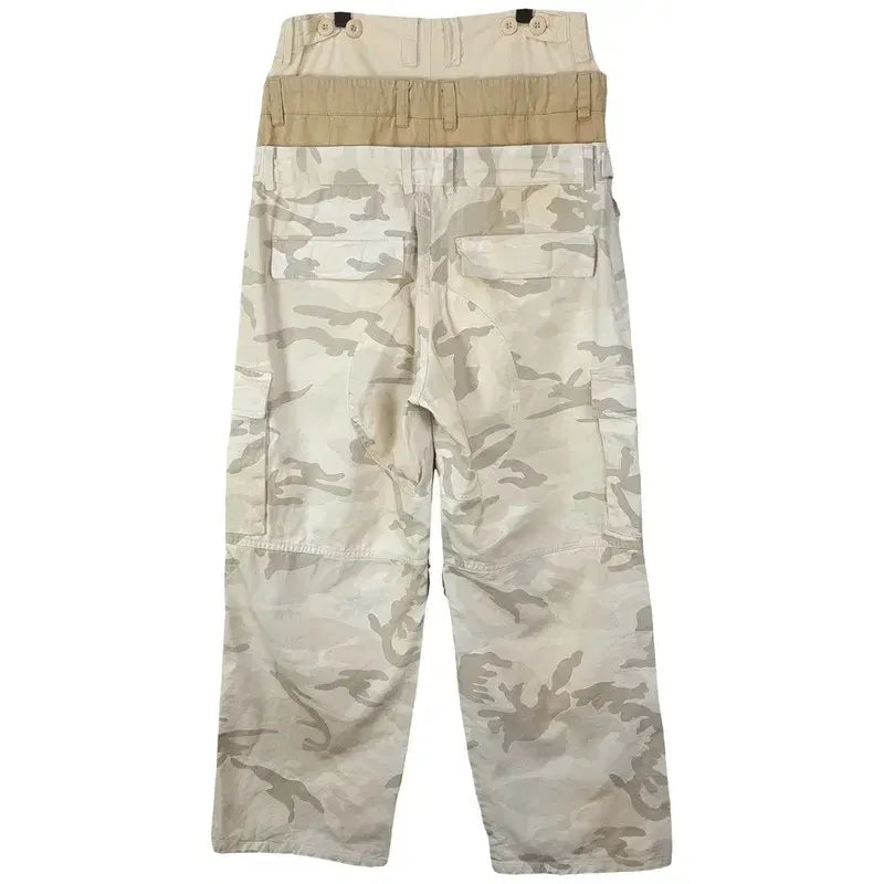 [BUNJANG] PROJECT GR 3-Layered Cargo Pants White Camo / (새상품)프로젝트 GR  3 레이어드 카고 팬츠 화이트 카모 P01411