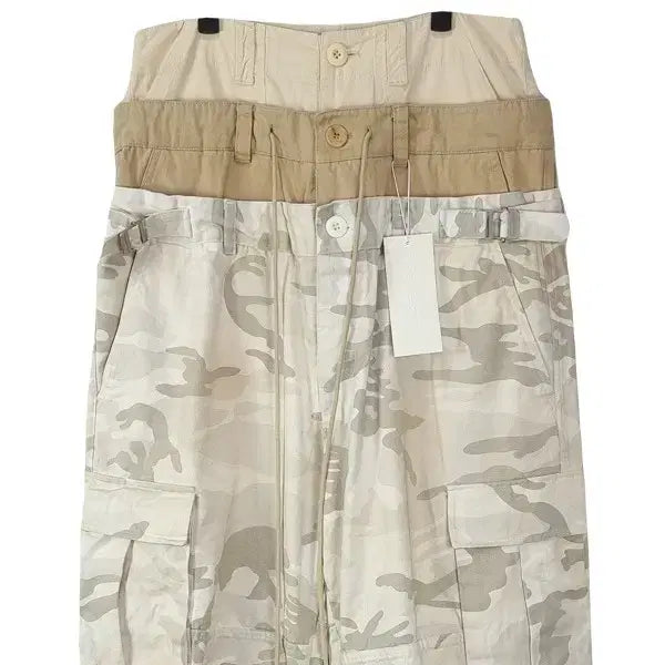 [BUNJANG] PROJECT GR 3-Layered Cargo Pants White Camo / (새상품)프로젝트 GR  3 레이어드 카고 팬츠 화이트 카모 P01411