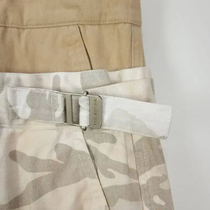 [BUNJANG] PROJECT GR 3-Layered Cargo Pants White Camo / (새상품)프로젝트 GR  3 레이어드 카고 팬츠 화이트 카모 P01411
