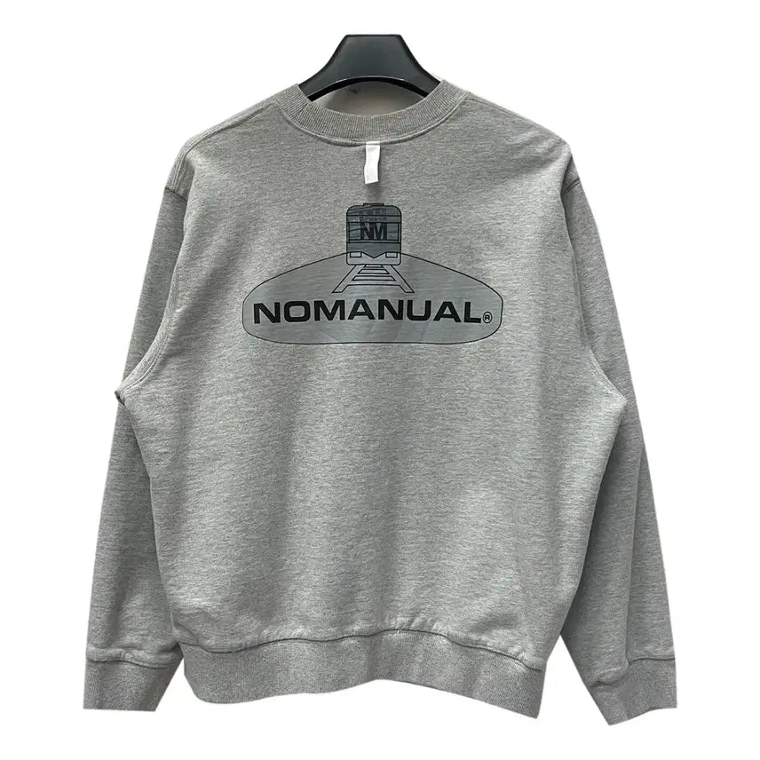 [BUNJANG] Nomanyuel Subway Reflective Gray Sweatshirt L / 노매뉴얼 서브웨이 리플렉티브 그레이 맨투맨 L