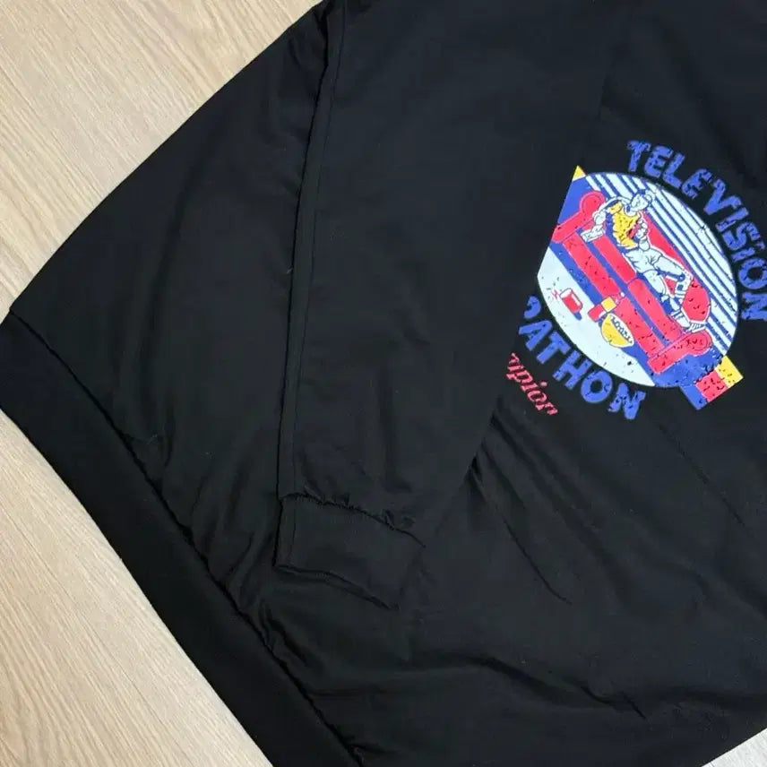 [BUNJANG] Black Oversized Crewneck Sweatshirt / 블랙맨투맨:새제품