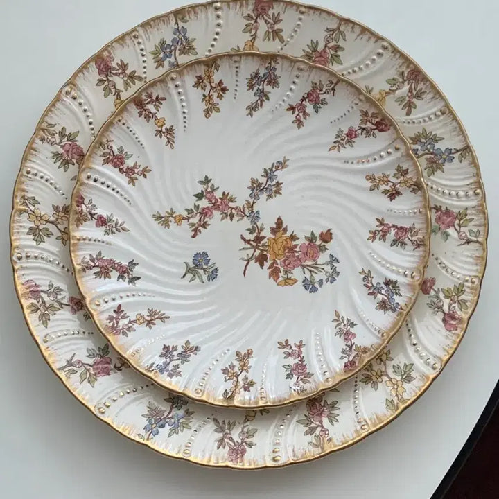 [BUNJANG] U&amp;C Sarreguemines Antique French Plate Set / U&amp;CSarreguemines (살그민느) 앤틱 프랑스 사르규민 접시세트