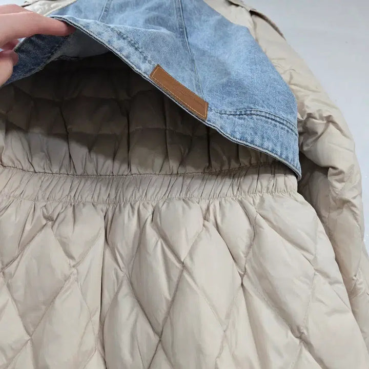 [BUNJANG] Unisex Long Duck Down Padded Jacket / 양털 데님 오리털 롱패딩