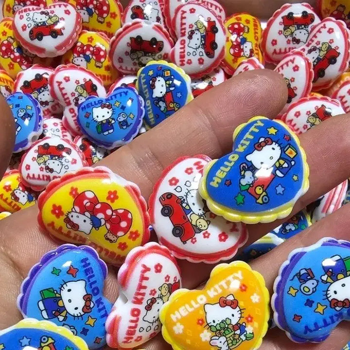 [BUNJANG] Kitty Heart Beads (5 pieces) / 키티하트비즈(5개) 키티볼꾸 볼꾸재료 동대문볼꾸 헬로키티 키티파츠